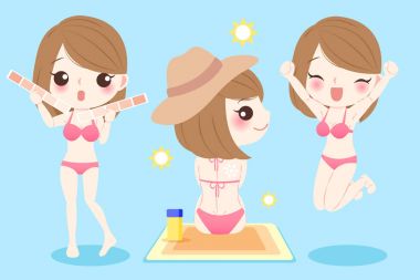 kadın güneş kremi ile