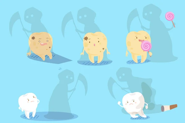 Diş çürüğü sorun — Stok Vektör