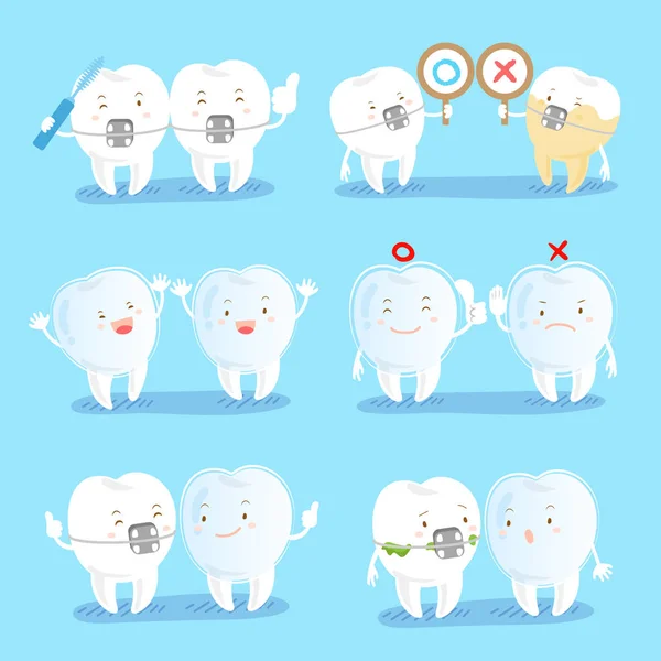 Cartoon tooth wear brace — Stock Vector