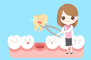 kadın dişçi diş ile