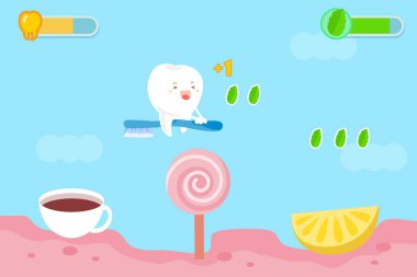 tooth with health concept clipart