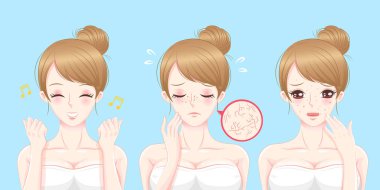 Cilt Bakımı sorunu olan kadın