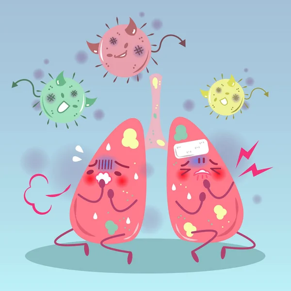 Poumon avec concept de santé — Image vectorielle
