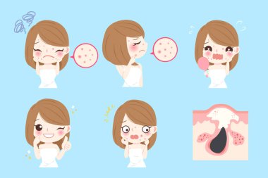 Cilt Bakımı sorunu olan kadın