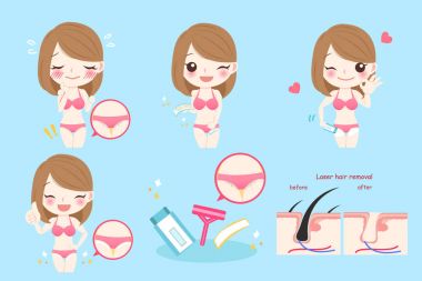 bikini çizgili kadın