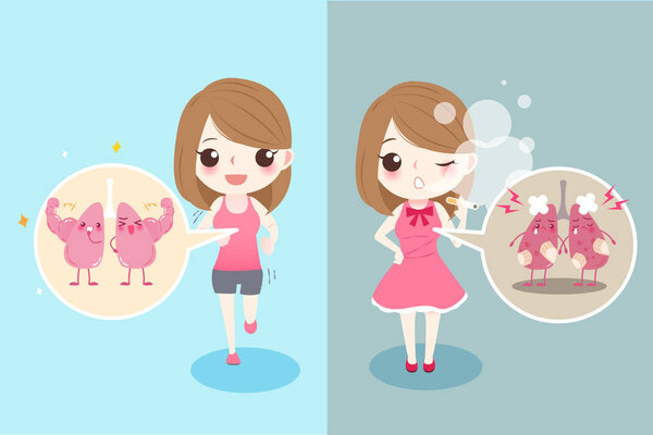 женщина со здоровьем легких
