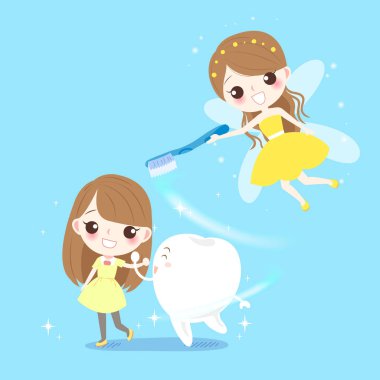 Diş perisi ile şirin kız