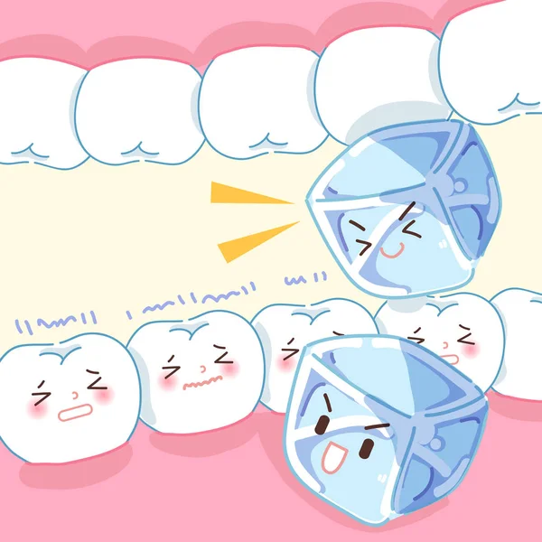 Зуб с чувствительной проблемой — стоковый вектор