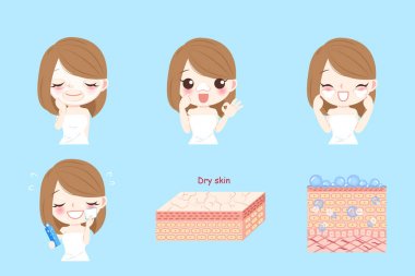 woman with skin care clipart