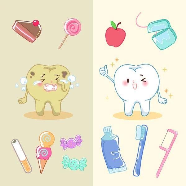 Helath kavramı ile diş — Stok Vektör