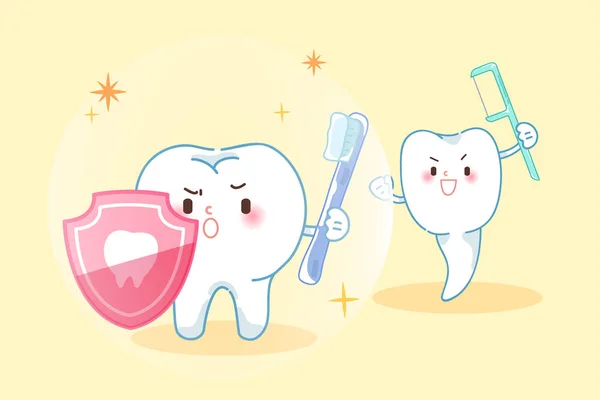 cute cartoon tooth health concept