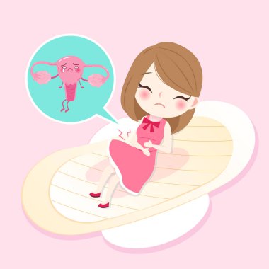 woman with uterus clipart