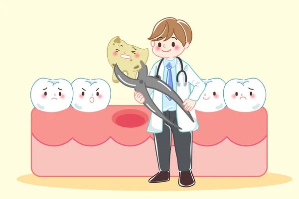 Проблема руйнування зубів — стоковий вектор
