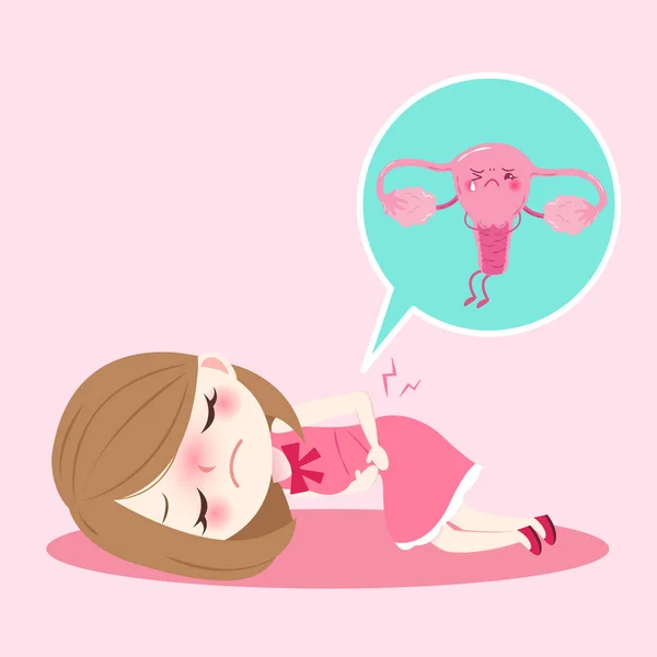 Woman with uterus — Stock Vector