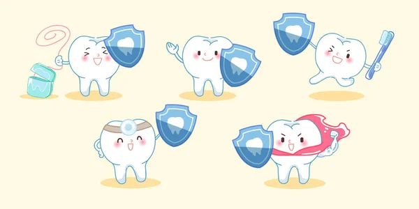 Cartoon tooth concept — Stock Vector