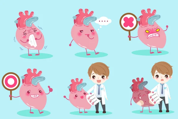 Médico de dibujos animados con corazón — Vector de stock