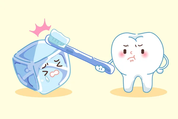 Зуб с чувствительной проблемой — стоковый вектор