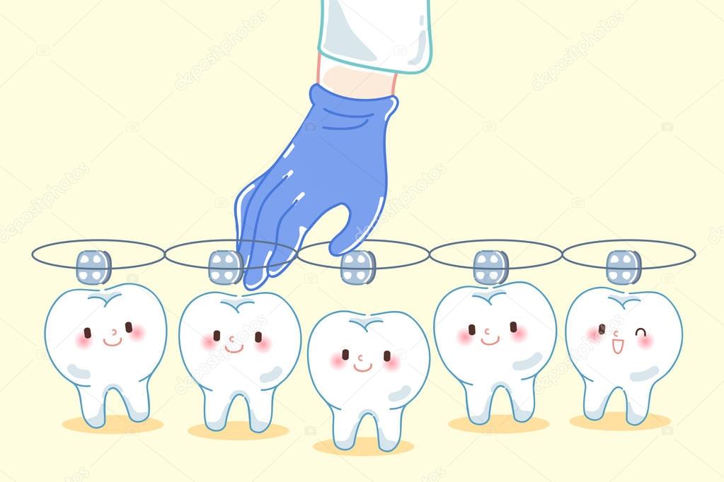 doctor hand picking teeth 