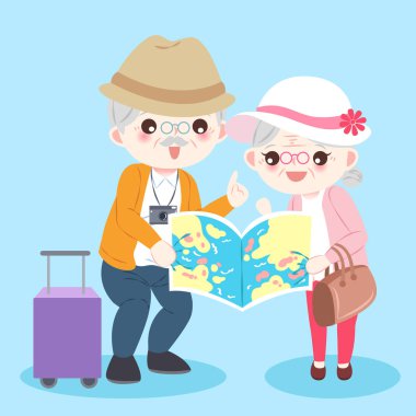 çizgi film yaşlı çift