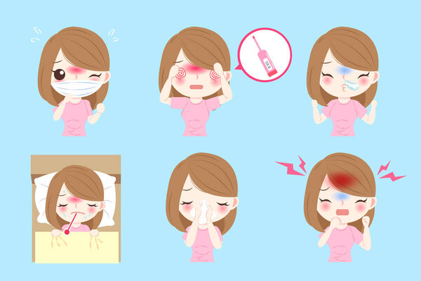 женщина простужается
