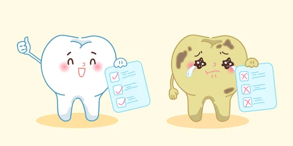 Dente com problema de saúde —  Vetores de Stock