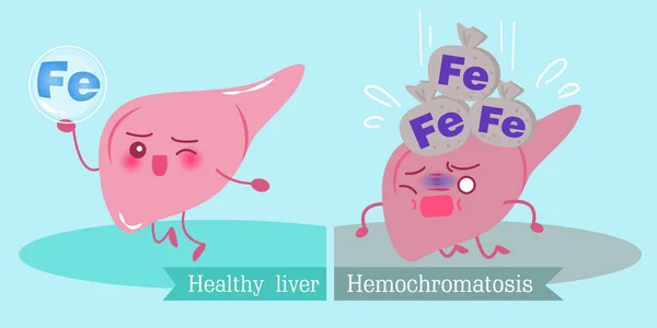 Hígado con concepto de salud — Vector de stock