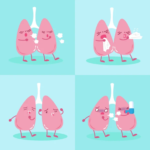 Lunge mit Gesundheitskonzept — Stockvektor