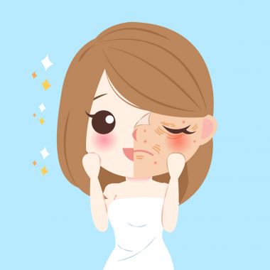 Cilt Bakımı sorunu olan kadın