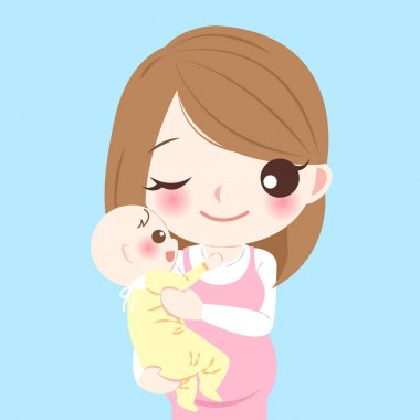 Cartoon zwangere vrouw