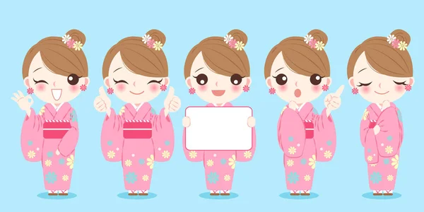 Kobiety Odzież kimono — Wektor stockowy