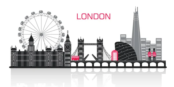 Silhouette de Londres — Image vectorielle