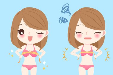 Göğüs ölçüsü olan kadın