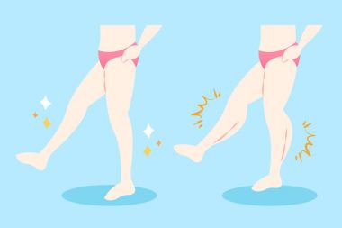 kadın kas buzağı ile