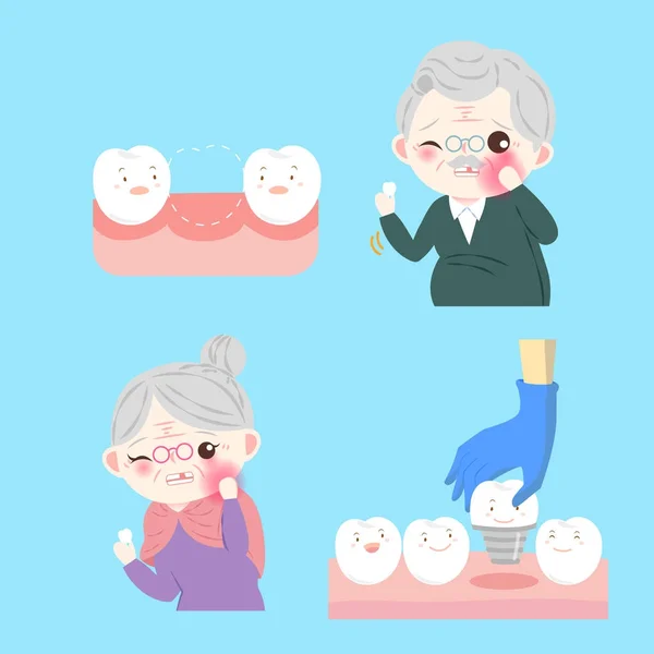 Άτομα με εμφύτευμα δοντιών — Διανυσματικό Αρχείο
