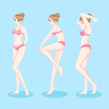 Güzellik çizgi film kadın