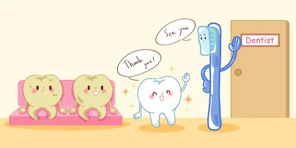 Zubní s problémem zdraví — Stockový vektor