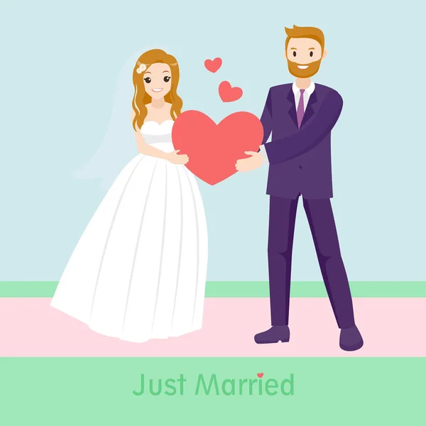 Persone matrimonio cartone animato — Vettoriale Stock