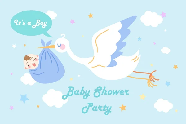 Kreskówka Baby Shower — Wektor stockowy