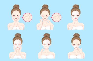 Cilt Bakımı sorunu olan kadın 