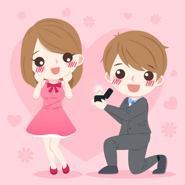 Boda de dibujos animados personas — Vector de stock