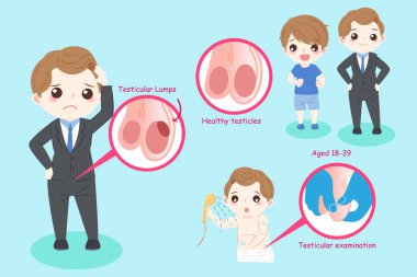 man with testicular lumps clipart
