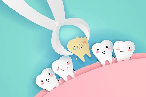 Cute cartoon tooth — Stock Vector
