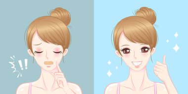 kadın diş beyazlatmak cocncept