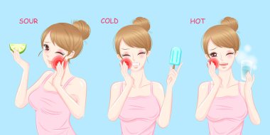 hassas diş sorunu olan kadın