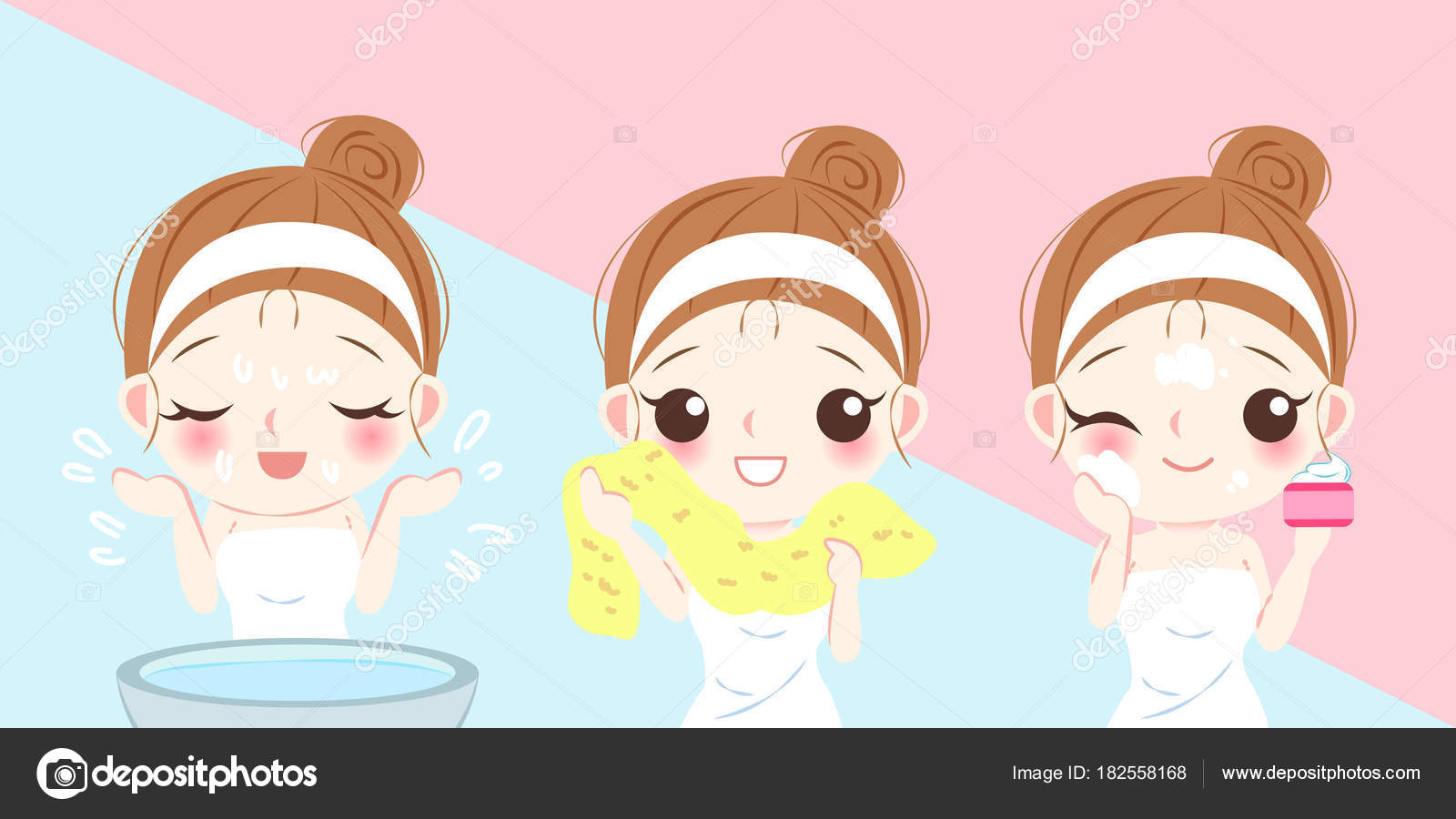 Woman wash face Stock Vector Image by ©estherqueen999 #182558168 Woman wash face Stock Vector Image by ©estherqueen999 #182558168