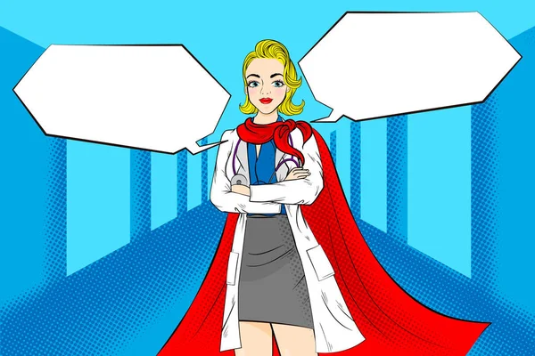 Dessin animé Super femme — Image vectorielle