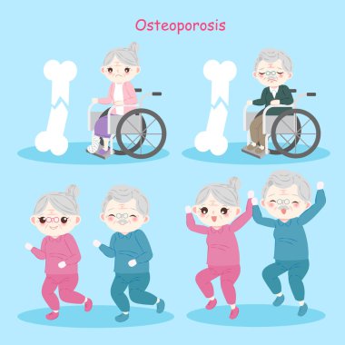 Osteoporoz ile yaşlı insanlar