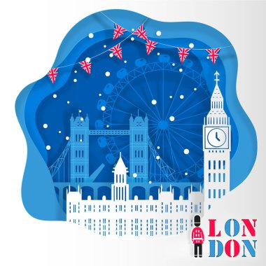 Londra şehir karikatür