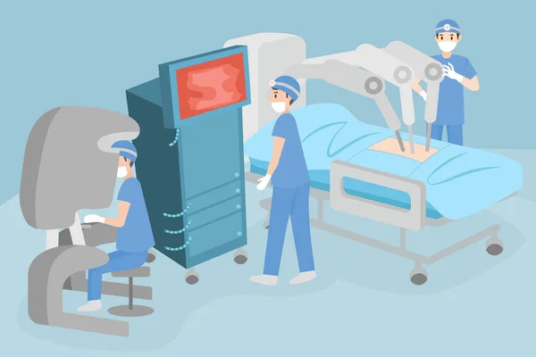 Pessoas com cirurgia removida do tumor —  Vetores de Stock