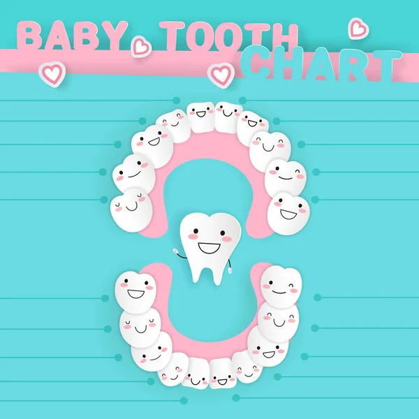 Kreslený mléčný zub — Stockový vektor